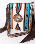 American Darling ADBGA273A Large Crossbody Hand Tooled Saddle Blanket Genuine Leather Women Bag Western Handbag Purse
