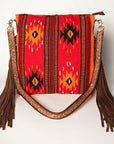 American Darling Large Crossbody Saddle Blanket Genuine Leather women bag western handbag purse