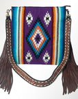 American Darling Large Crossbody Saddle Blanket Genuine Leather women bag western handbag purse
