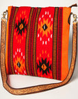 American Darling Large Crossbody Saddle Blanket Genuine Leather women bag western handbag purse