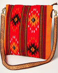 American Darling Large Crossbody Saddle Blanket Genuine Leather women bag western handbag purse