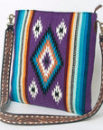 American Darling Large Crossbody Saddle Blanket Genuine Leather women bag western handbag purse