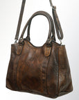 Never Mind Nmbgm127A Tote Vintage Handmade Genuine Cowhide Leather Women Bag Western Handbag Purse