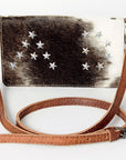 American Darling ADBG872 Small Crossbody Hair-On Genuine Leather Women Bag Western Handbag Purse
