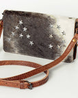 American Darling ADBG872 Small Crossbody Hair-On Genuine Leather Women Bag Western Handbag Purse