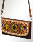 Hand Tooled Hand Painted Genuine Leather women bag western handbag purse