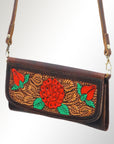 Hand Tooled Hand Painted Genuine Leather women bag western handbag purse