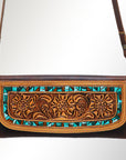 Hand Tooled Hand Painted Genuine Leather women bag western handbag purse