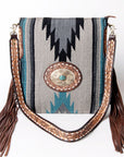American Darling ADBGA283A Messenger Hand Tooled Saddle Blanket Genuine Leather women bag western handbag purse