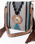 American Darling ADBGA283A Messenger Hand Tooled Saddle Blanket Genuine Leather women bag western handbag purse