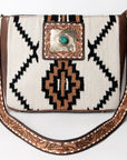 American Darling Messenger Saddle Blanket Genuine Leather Women Bag Western Handbag Purse