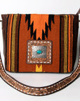 American Darling ADBGA288A Large Crossbody Hand Tooled Saddle Blanket Genuine Leather women bag western handbag purse