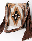 American Darling Messenger Hand Tooled Saddle Blanket Genuine Leather women bag western handbag purse