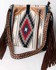 American Darling Messenger Hand Tooled Saddle Blanket Genuine Leather women bag western handbag purse