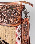 American Darling ADBGZ635 Signature Crossbody Hand Tooled Saddle Blanket Genuine Leather Women Bag Western Handbag Purse