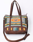 American Darling Saddle Blanket Genuine Leather Women Bag Western Handbag Purse