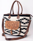 American Darling Tote Hand Tooled Saddle Blanket Genuine Leather women bag western handbag purse