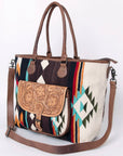 American Darling Tote Hand Tooled Saddle Blanket Genuine Leather women bag western handbag purse
