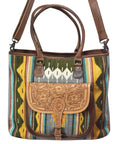 American Darling Tote Hand Tooled Saddle Blanket Genuine Leather women bag western handbag purse