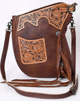 ADBG885 American Darling Hand Tooled Genuine Leather Women Bag Western Handbag Purse