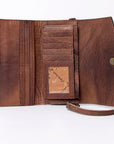 American Darling Wallet Hand Tooled Genuine Leather women bag western handbag purse