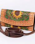 American Darling Wallet Hand Tooled Genuine Leather women bag western handbag purse