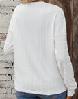 Jane Round Neck Drop Shoulder Textured Knit Top