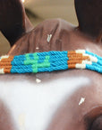 HILASON Cactus Western Wool Breast Collar Headstall Set Tack Set Turquoise & white