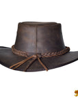 Hilason Premium Cowhide Leather Cowboy Hat Grey
