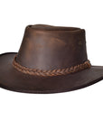 Hilason Premium Cowhide Leather Cowboy Hat Grey