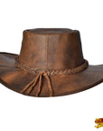 Crushable Cow Leather Reddish Brown Cowboy Hat Hilason
