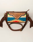 American Darling Small Crossbody Hand Tooled Saddle Blanket Genuine Leather Women Bag Western Handbag Purse