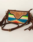 American Darling Small Crossbody Hand Tooled Saddle Blanket Genuine Leather Women Bag Western Handbag Purse