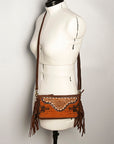 American Darling Small Crossbody Hand Tooled Saddle Blanket Genuine Leather Women Bag Western Handbag Purse