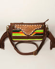 American Darling Small Crossbody Hand Tooled Saddle Blanket Genuine Leather Women Bag Western Handbag Purse