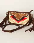 American Darling Small Crossbody Hand Tooled Saddle Blanket Genuine Leather Women Bag Western Handbag Purse