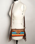 American Darling Small Crossbody Hand Tooled Saddle Blanket Genuine Leather Women Bag Western Handbag Purse