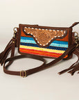 American Darling Small Crossbody Hand Tooled Saddle Blanket Genuine Leather Women Bag Western Handbag Purse
