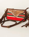 American Darling Small Crossbody Hand Tooled Saddle Blanket Genuine Leather Women Bag Western Handbag Purse