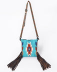 American Darling Hand Tooled Saddle Blanket Genuine Leather Women Bag Western Handbag Purse