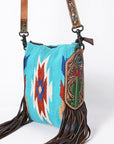 American Darling Hand Tooled Saddle Blanket Genuine Leather Women Bag Western Handbag Purse