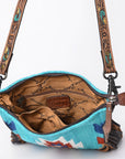 American Darling Hand Tooled Saddle Blanket Genuine Leather Women Bag Western Handbag Purse