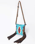 American Darling Hand Tooled Saddle Blanket Genuine Leather Women Bag Western Handbag Purse