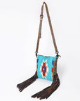 American Darling Hand Tooled Saddle Blanket Genuine Leather Women Bag Western Handbag Purse