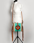 American Darling Hand Tooled Saddle Blanket Genuine Leather Women Bag Western Handbag Purse