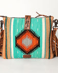 American Darling Hand Tooled Saddle Blanket Genuine Leather Women Bag Western Handbag Purse