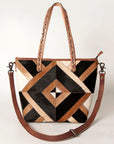 American Darling ADBG533 Tote Hair On Genuine Leather Women Bag Western Handbag Purse