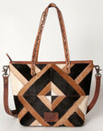 American Darling ADBG533 Tote Hair On Genuine Leather Women Bag Western Handbag Purse