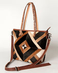American Darling ADBG533 Tote Hair On Genuine Leather Women Bag Western Handbag Purse