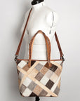 American Darling ADBG533 Tote Hair On Genuine Leather Women Bag Western Handbag Purse
